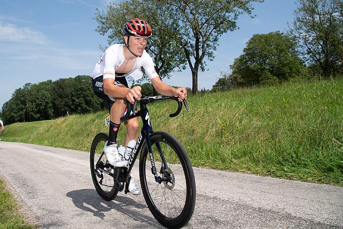 Im Weißen Trikot des besten Nachwuchsfahrers Niels Michotte (LUX, Team Luxemburg)  46. Int. Keine Sorgen,  Junioren Rundfahrt UCI Kat. MJ 2.1, 3. Etappe Bad Wimsbach/Neydharting - Strass im Attergau
