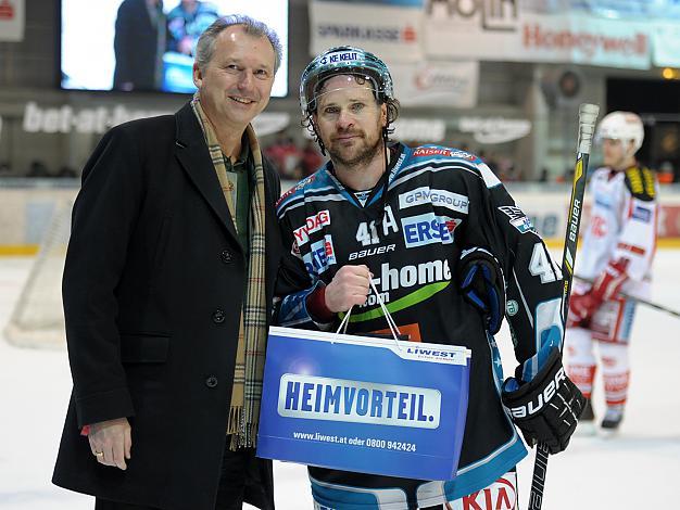 Curtis Murphy (Liwest Black Wings Linz) Spieler des Abends, EHC Liwest Black Wings Linz vs EC KAC, Play-Offs, Semifinale 