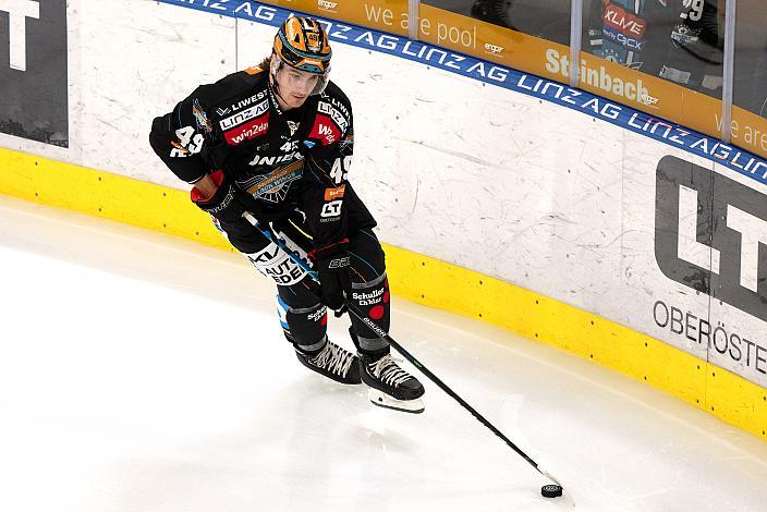 Graham Knott (Steinbach Black Wings Linz) Steinbach Black Wings Linz vs EC iDM Wärmepumpen VSV, 1. Runde, Steinbach Black Wings Linz, Linz AG Eisarena 