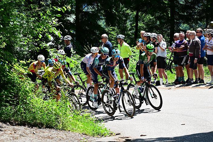 Das Peloton unterwegs im Mühlviertel 4. Etappe Aigen - Schlägl - Aigen - Schlägl, Bergwertung  Oberkappel, Riccardo Zoidl (AUT, Hrinkow Advarics) 16. Int. Oberösterreich Rundfahrt