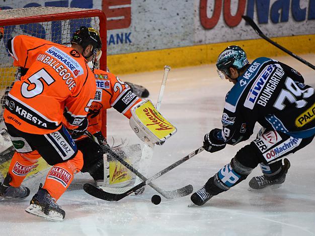 Gregor Baumgartner, Linz im Angriff, Liwest Black Wings Linz vs Moser Medical Graz99ers