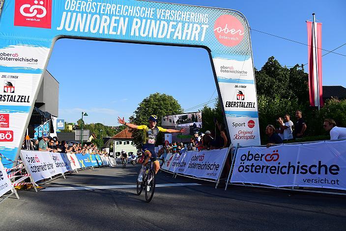 Gesamtführender und Etappensieger Loek Hovers (NED, Willebrord Wil Vooruit) (2. Etappe,  51. Int. Oberösterreich Junioren Rundfahrt, Eberstalzell - Eberstalzell