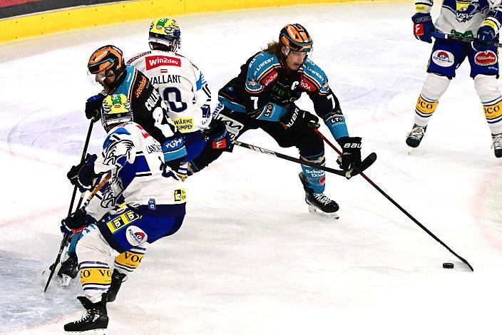  Brian Lebler (Steinbach Black Wings Linz), Thomas Vallant (EC iDM Wärmepumpen VSV), Win2Day ICE Hockey League,  Steinbach Black Wings Linz vs  EC VSV,  Linz AG Eisarena 