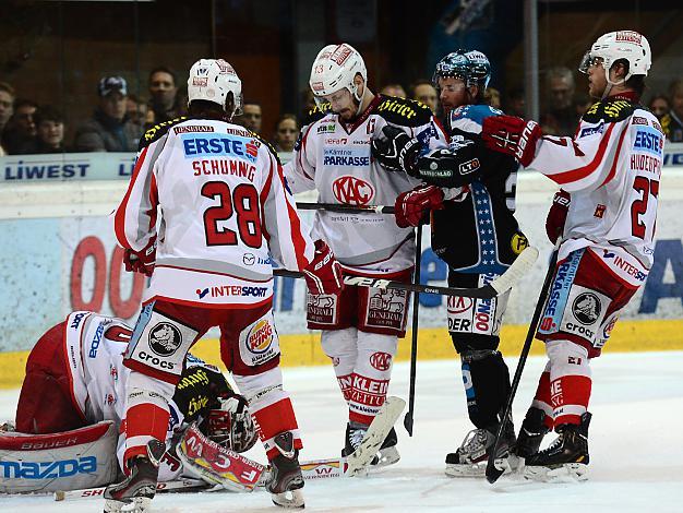Rob Hisey (Liwest Black Wings Linz) und Rene Swette (EC KAC), EHC Liwest Black Wings Linz vs EC KAC, Play-Offs, Semifinale