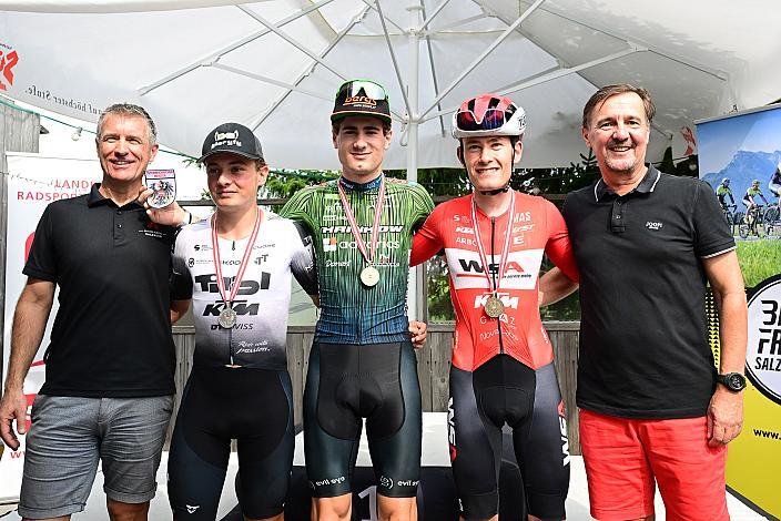 Pod U23 Herren Elite, Berg 2. Platz Jonas Holzknecht (AUT, Tirol KTM Cycling Team),  Sieger  Dominik Hödlmoser (AUT, Hrinkow Advarics), 3. Platz Christoph Holzer (AUT, WSA KTM Graz)  U23, Road Cycling League Austria, Gaisbergrennen Salzburg