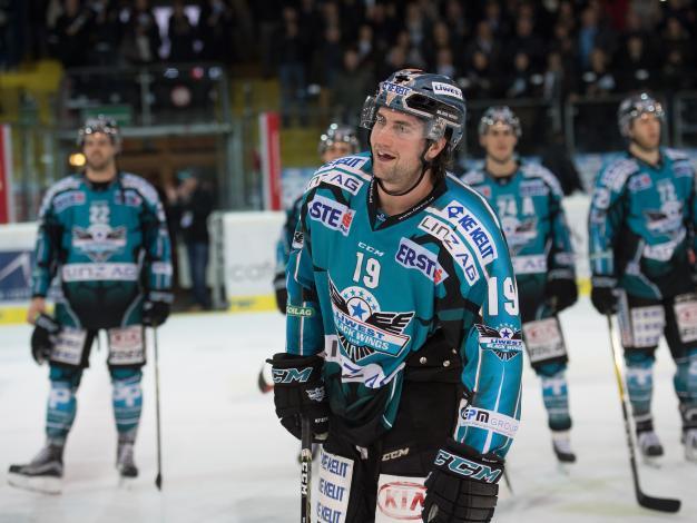 Spieler des Abends Joel Broda (EHC Liwest Black Wings Linz), EHC Liwest Black Wings Linz vs EC Red Bull Salzburg