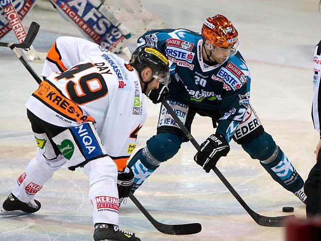 Brad Moran, Linz und Greg Day, Graz EHC Liwest Black Wings Linz vs MOSER MEDICAL GRAZ99ers