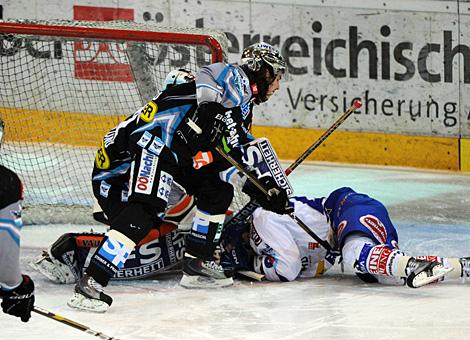 Franklin MacDonald, klaert, Liwest Black Wings Linz vs. EC Record Fenster VSV