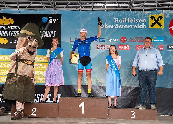 Etappensieger Daniel Turek (CZE, Team Felbermayr Simplon Wels) Führender in der Punktewertung, 1. Etappe Wels - Maria Schmolln, Int. Raiffeisen Oberösterreich Rundfahrt UCI Kat. 2.2