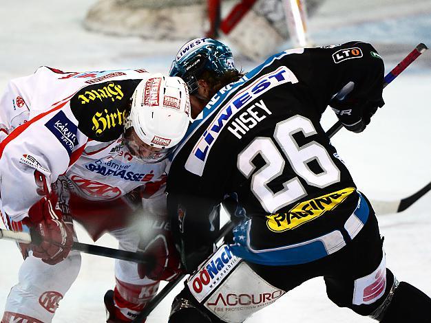 Rob Hisey (Liwest Black Wings Linz) und Tyler Spurgeon (EC KAC), EHC Liwest Black Wings Linz vs EC KAC, Play-Offs, Semifinale 