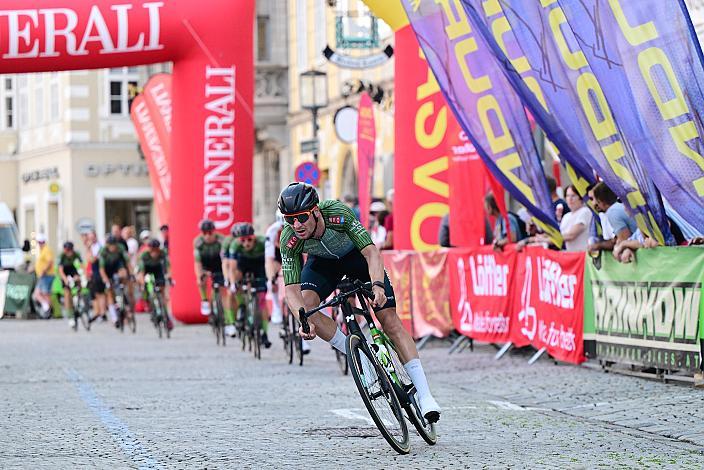 Loic Bettendorff (LUX, Hrinkow Advarics) gewinnt in Steyr, 27. Int. ASVÖ - HRINKOW City Kriterium Steyr, Herren Elite, ÖRV, Radsport, Mountainbike, ELITE Rennrad