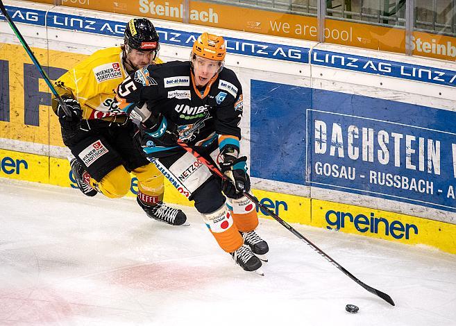 Alexander Cijan(Vienna Capitals), Juha-Pekka Hytönen (Steinbach Black Wings 1992), Black Wings Linz vs spusu Vienna Capitals , Eishockey, Bet at Home ICE Hockey League