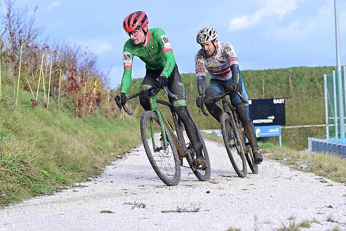 Daniel Federspiel (AUT, Team Felbermayr Simplon Wels), hinter Sieger Fabian Eder (GER, Heizomat Radteam), Radquerfeldein GP um das Sportzentrum Gunskirchen, Rad Cyclo Cross,