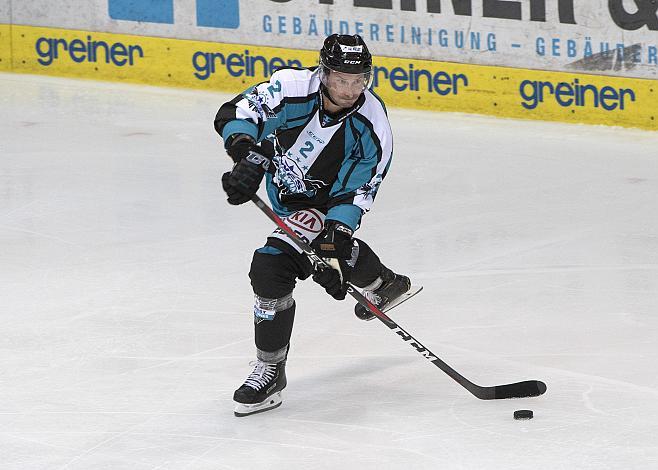 Aaron Brocklehurst (EHC Liwest Black Wings Linz) Eishockey Testspiel, EHC Liwest Black Wings - CEZ Motor Ceske Budejovice