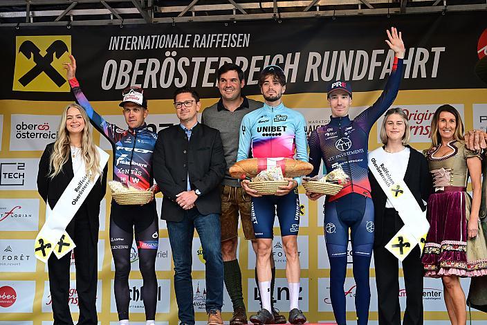 2. Platz  Riccardo Zoidl (AUT, Team Felt - Felbermayr), Adrien Maire (FRA, TDT - Unibet Cycling Team) Etappen und  Gesamtsieger der 14. Oberösterreich Rundfahrt. 3. Platz Marton Dina (HUN, ATT Investments),  St. Florian - Höss, Hinterstoder , 14. Int. Raiffeisen OÖ-Radrundfahrt UCI Kat. 2.2