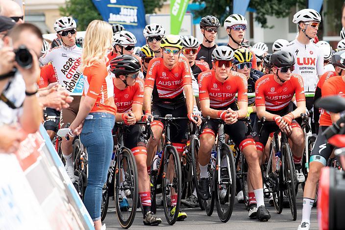 Das Österreichische Junioren Nationalteam am Start in Rohrbach, 46. Int. Keine Sorgen,  Junioren Rundfahrt UCI Kat. MJ 2.1, 2. Etappe Rohrbach - Rohrbach