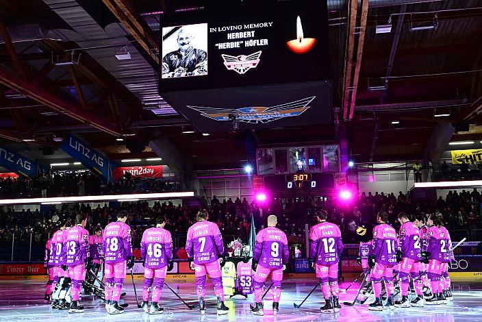 Gedenken an Herbert Höfler, ICE, Steinbach Black Wings Linz vs HC Tiwag Innsbruck - Die Haie Linz, AG Eisarena 