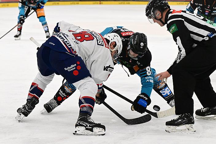 Sean Collins (Steinbach Black Wings Linz), Justin Richards (Hydro Fehervar AV 19), 34. Runde ICE, Steinbach Black Wings Linz vs Hydro Fehervar AV 19, Linz AG Eisarena 