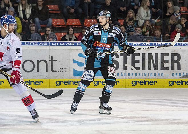 Valentin Leiler (EHC Liwest Black Wings Linz) EHC Liwest Black Wings Linz - HC TWK Innsbruck  Die Haie