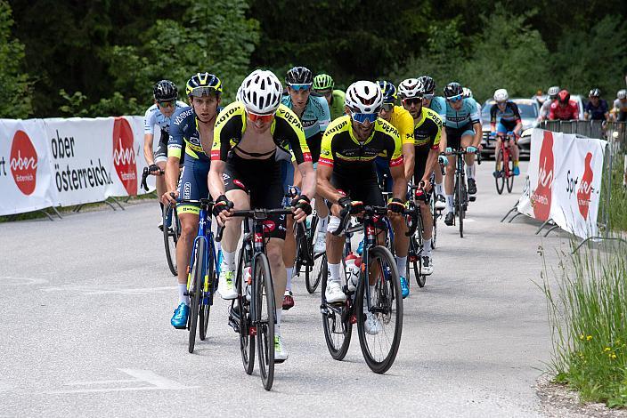 Team Vorarlberg mit Colin Chris Stüssi (SUI, Team Vorarlberg) an der Tempoarbeit 3. Etappe Traun - Hinterstoder, Int. Raiffeisen Oberösterreich Rundfahrt UCI Kat. 2.2