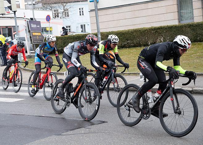 Riccardo Zoidl (AUT, Team Felbermayr Simplon Wels), Florian Kierner (AUT, Tirol KTM Cycling Team), Markus Wildauer (AUT, Team Vorarlberg), Herren Elite, U23, Radliga, 60. Radsaison-Eröffnungsrennen Leonding, Oberösterreich 
