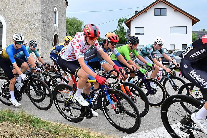 Im Bergtrikot Michael Hettegger (AUT, Öberösterreich) 3. Etappe,  51. Int. Oberösterreich Junioren Rundfahrt, Bad Wimsbach - Strass im Attergau