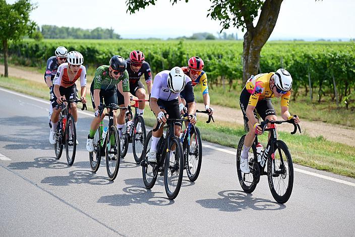 Hauptgruppe in der letzten Runde, mit Marco Haller (AUT, Tudor Pro Cycling Team), Emanuel Zangerle (AUT, Team Vorarlberg), Paul Buschek (AUT, Hrinkow Advarics Cycleang Team), Benjamin Eckerstorfer (AUT, Tirol KTM Cycling Team), ÖM Staatsmeisterschaft, Strassenrennen,, Illmitz, Burgenland