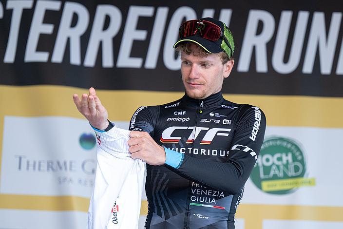 Im Trikot des Besten Nachwuchsfahrers Davide de Cassan (ITA, Cycling Team Friuli ASD), 3. Etappe St.Florian/Asten  - Hinterstoder, Int. Raiffeisen Oberösterreich Rundfahrt UCI Kat. 2.2