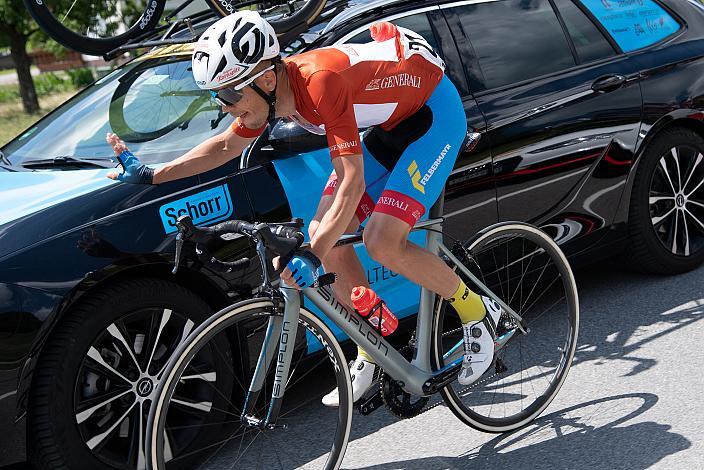 Riccardo Zoidl (AUT, Team Felbermayr Simplon Wels) im Trikot des Besten Österreichers 3. Etappe Traun - Hinterstoder, Int. Raiffeisen Oberösterreich Rundfahrt UCI Kat. 2.2