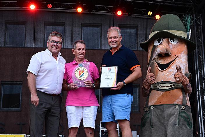 Bürgermeister Paul Mahr, Marchtrenk, Ehrung Hans Warga für seine Rekordfahrt, 1. Etappe Marchtrenk  - Marchtrenk, Int. Oberösterreichische Versicherung OÖ Junioren Oberösterreich Rundfahrt 