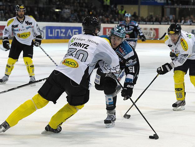 Pattrick Spannring, Linz und David Printz, Dornbirn EHC Liwest Black Wings Linz vs Dornbirner EC