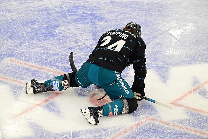 Kyle Topping (Steinbach Black Wings Linz) 3. Runde ICE, Steinbach Black Wings Linz vs Olimpija Ljubljana, Linz AG Eisarena