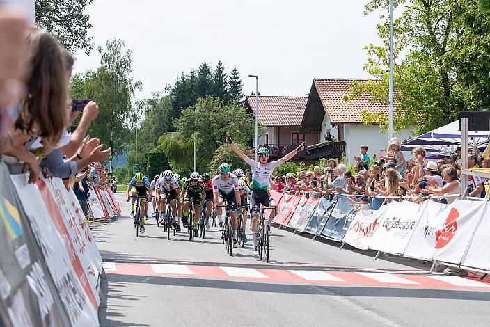 Etappensieger Alexander Hajek (AUT, Team Auto Eder),  2. Platz Emil Herzog (GER, Team Auto Eder),  46. Int. Keine Sorgen,  Junioren Rundfahrt UCI Kat. MJ 2.1, 3. Etappe Bad Wimsbach/Neydharting - Strass im Attergau