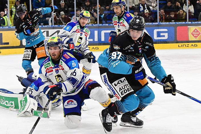Kevin Hancock (EC iDM Wärmepumpen VSV), Luka Maver (Steinbach Black Wings Linz) 36. Runde ICE, Steinbach Black Wings Linz vs EC iDM Wärmepumpen VSV), Linz AG Eisarena 