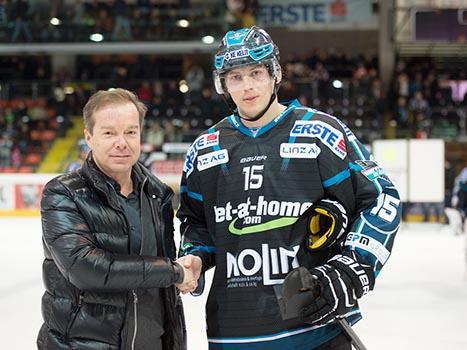 Spieler des Abends, Matthias Iberer, EHC Liwest Black Wings Linz vs HC TWK Innsbruck