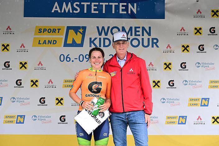 Im Trikot der Punktebesten Nika Bobnar (SLO, Team Slovenia), Amstetten, 2 Etappe Sportland NOE Kids Tour