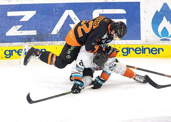 Will Pelletier (Black Wings 1992), Charles Dodero (Graz 99ers), Black Wings Linz vs Graz 99ers, Eishockey, Testspiel