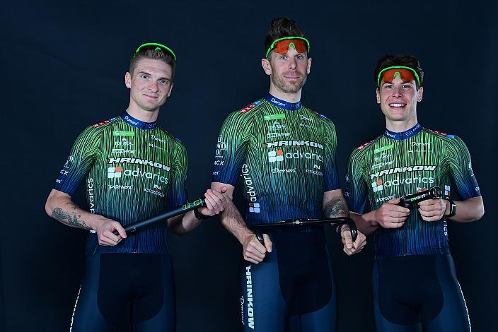 UNO Jaka Primozic (SLO, Hrinkow Advarics), Filippo Fortin (ITA, Hrinkow Advarics), Josef Dirnbauer (AUT, Hrinkow Advarics), Teampräsentation, Steyr, Team Hrinkow Advarics Cycleang, UCI Continental Team,