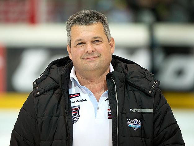 Praesident Ing. Peter Freunschlag, EHC Liwest Black Wings Linz, EHC Liwest Black Wings Linz vs HCB Suedtirol 