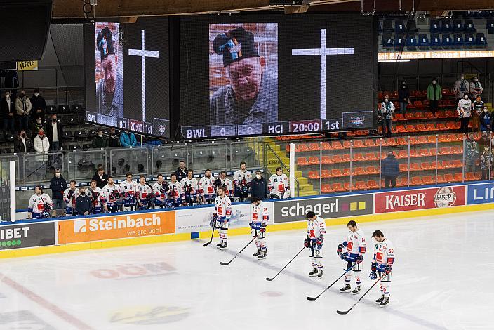 Gedenken an Fan Fritz Poldlehner, Steinbach Black Wings Linz vs HC Tiwag Innsbruck - Die Haie, bet-at-home ICE Hockey League