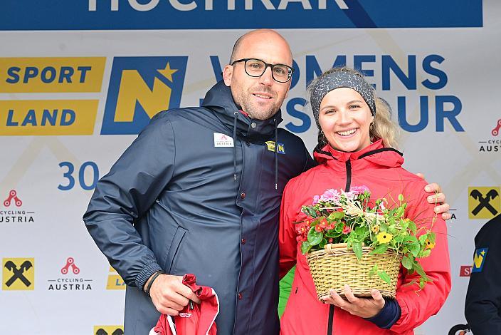 Florian König (ÖRV Generalsekretär), Leonie Bauer, 02.06.2024. 4. Etappe, Waidhofen an der Ybbs. - Hochkar,  Sportland NOE WOMENS  KIDS Tour