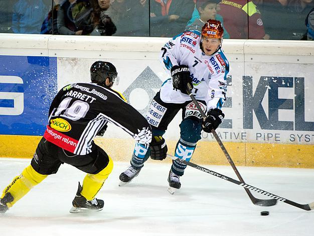 Brian Lebler, Linz und Patrick Jarrett (Dornbirner EC, #6), EHC Liwest Black Wings Linz vs Dornbirner EC