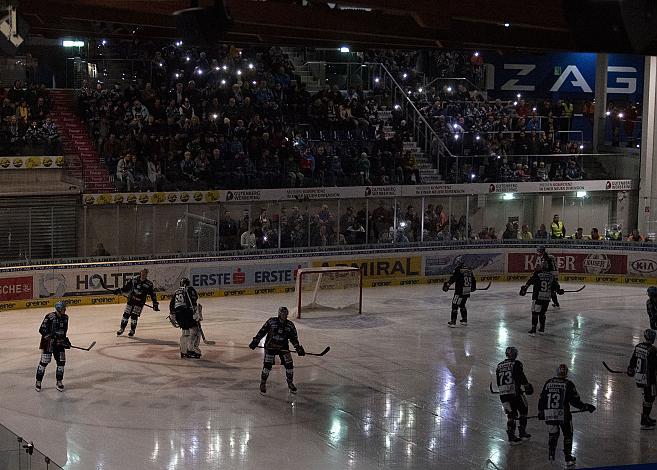 Im Bild Stromausfall in der Linzer Eishalle, Eishockey, EHC Liwest Black Wings Linz vs HC Bozen