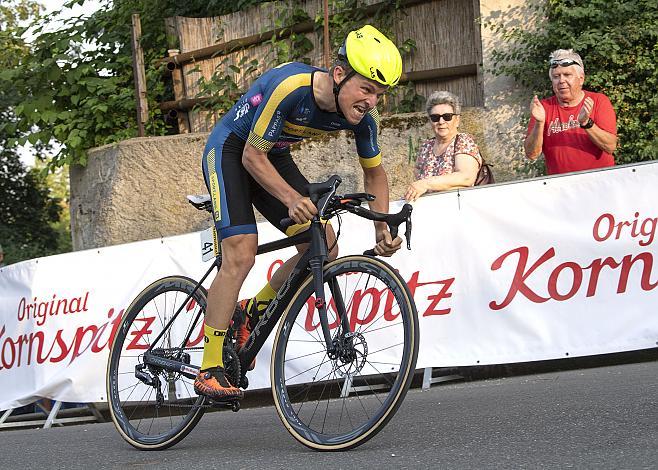 Thomas Umhaller (AUT, SPORT.LAND. NiederÃ¶sterreich Selle SMP - St. Rich) Linz Hauptplatz, Martinskirche,  Radsport 10. Int. OOE Rundfahrt Prolog