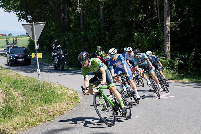 Ausreissergruppe des Tages mit Timon Loderer (GER, Hrinkow Advarics), Fabian Costa (AUT, Union Raiffeisen Radteam Tirol), Daniel Lehner (AUT, Team Felbermayr Simplon Wels), Louis Coquert (FRA, Leopard Pro Cycling), Roman Duckert (GER, Team Dauner Akkon), Fabian Schormair (GER, Santic-Wibatech), St.Florian, Asten - Resort Hinterstoder, Höss, Int. Raiffeisen Oberösterreich Rundfahrt UCI Kat. 2.2