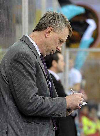 Trainer Robert Daum, Liwest Black Wings Linz,  UPC Vienna Capitals vs EHC Liwest Black Wings, Play Off -Viertelfinale, Spiel 2