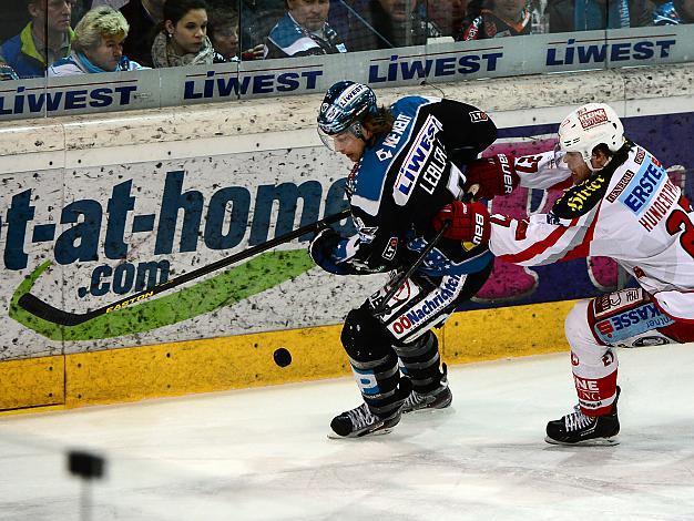 Brian Lebler (Liwest Black Wings Linz) und Thomas Hundertpfund (EC KAC), EHC Liwest Black Wings Linz vs EC KAC, Play-Offs, Semifinale 