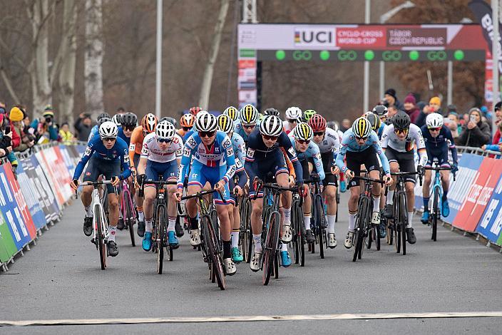 Nr.31 Vaclav Jezek (CZE) Start zum Rennen der Junioren, UCI Cyclocross World Cup, Tabor CZ