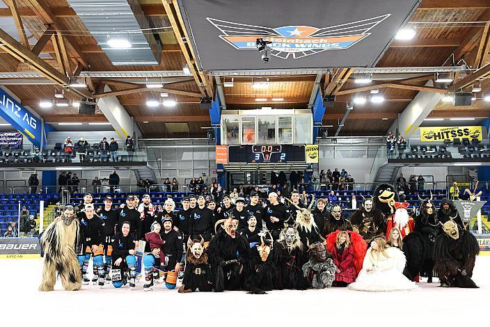 Perchten in der Linzer Eishalle,  28. Runde ICE, Steinbach Black Wings Linz vs HC Falkensteiner Pustertaler Wölfe, Linz AG Eisarena