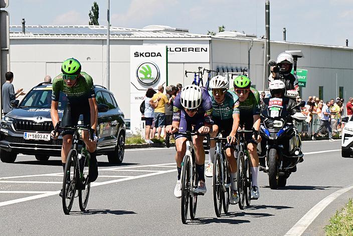  Richard Riska (SVK, Hrinkow Advarics), Valentin Poschacher (AUT, Hrinkow Advarics), Mauro Brenner (GER, Rembe - rad-net), Piotr Pekala (POL, ATT Investments), 4. Etappe von Steyr nach Steyr, 170,5km, Tour of Austria